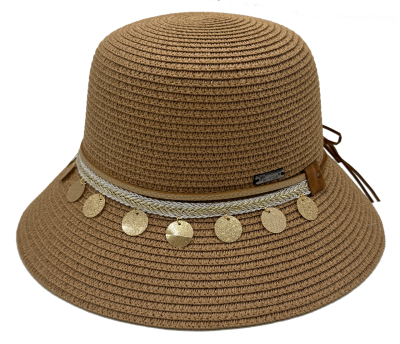 Strohhut - Cloche Style Glitzer - Hut -